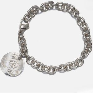 Rare Tiffany & Co. Notes Round Tag Bracelet Vintage Retired Design Collectors